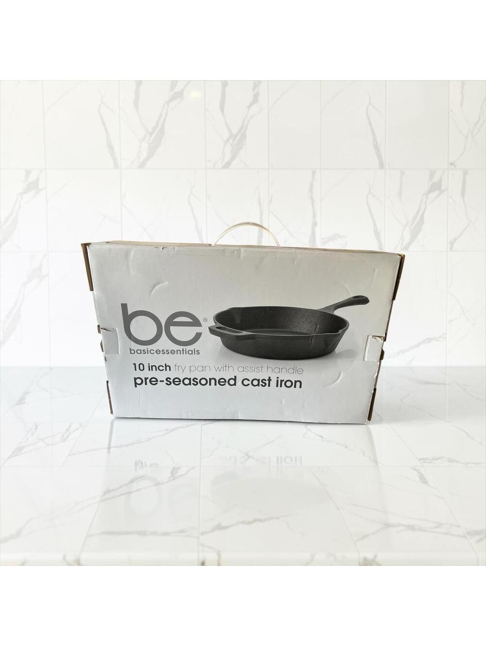 Be Basics Essentials 2 Qt Everyday Pan - 10" Pre-Seasoned Cast Iron - NEW IN BOX